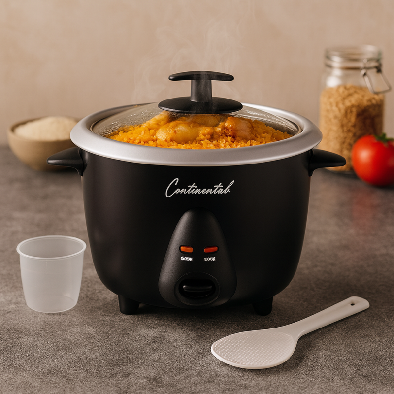 Olla Arrocera Continental 20 Tazas Negra | Ideal para familias grandes